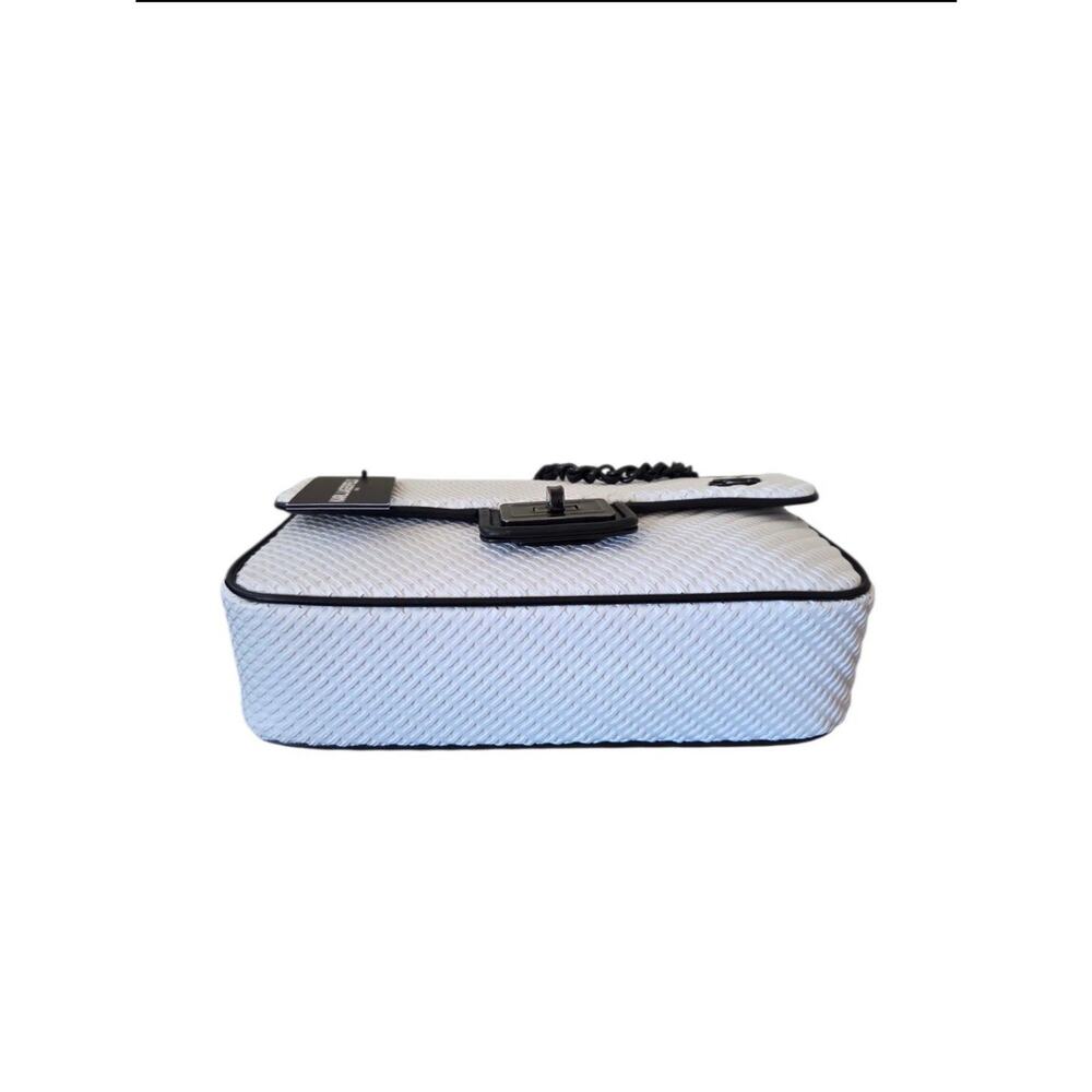 Karl Lagerfeld Purse Paris Agyness Chic Shoulder Bag Purse White Black NWT $650 - Picture 7 of 9